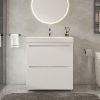 Nakagawa 24'' Single Bathroom Vanity with Resin Top