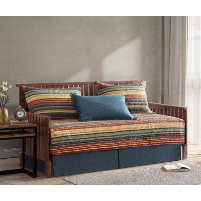 Avery Striped Pre-Washed Cotton Quilt Set