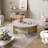 Household cream style solid wood coffee table-103109361