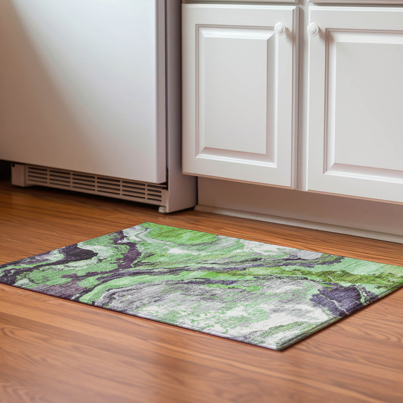 Premium Machine Washable Jakiyra AMF1908 Abstract Rug, Rectangle 1'8" x 2'6"