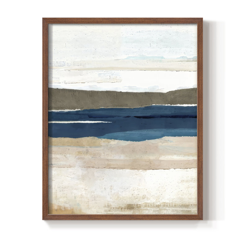Reproduction encadrée Buttermere Triptych II - bois massif, Noyer, H 11 po x l 9 po