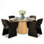 Ensemble de table de salle à manger pour 4 personnes avec table ronde et 4 chaises rembourrées-661102243-661102250