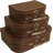 Set of 3 Paperboard Suitcases Decorative Storage Boxes-966711567