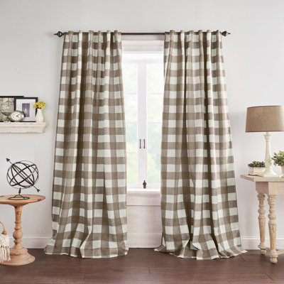 Threadmade Grainger Rod Pocket Back Tab Window Curtain, Espresso - 52"W x 84"L