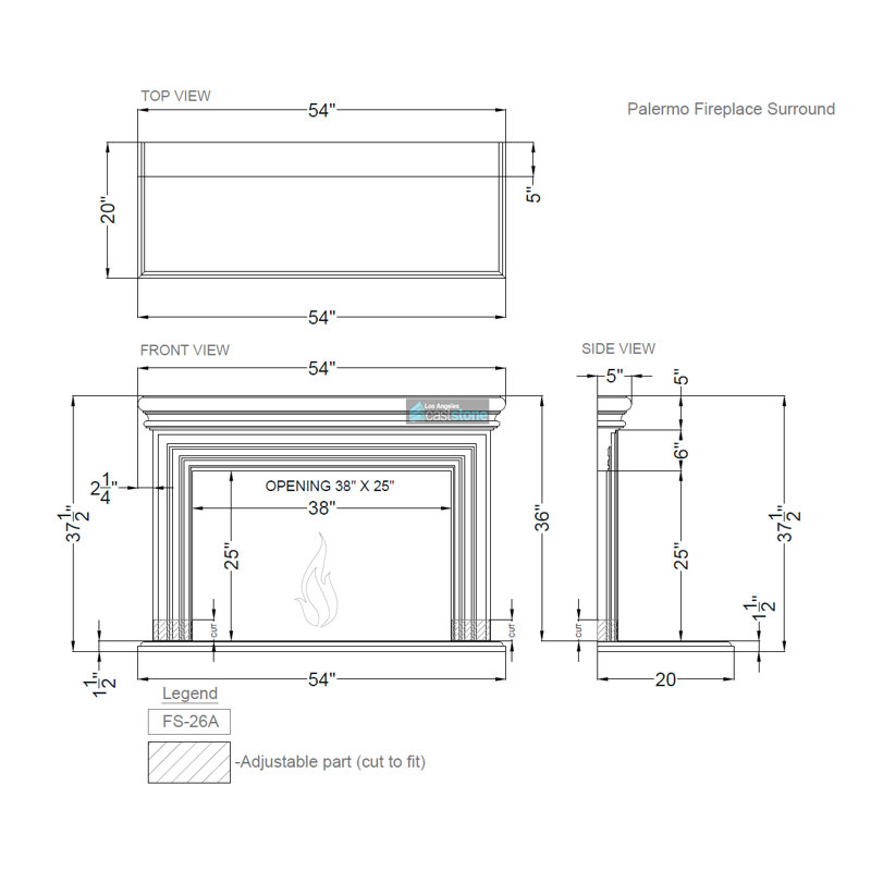 Palermo Fireplace Surround, Beige Smooth