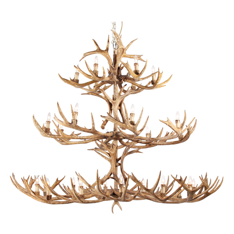 Lustre à 3 niveaux 26 lumières Whitten Eclectic