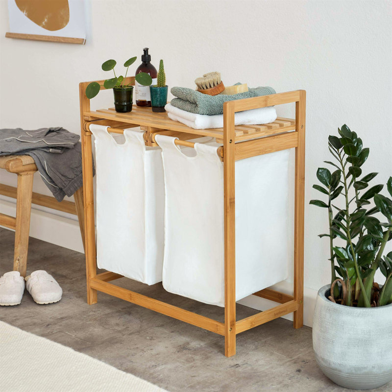 Laundry Sorter with Handles, White