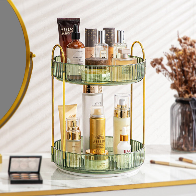 Rangement pour salle de bain 2 niveaux, Vert