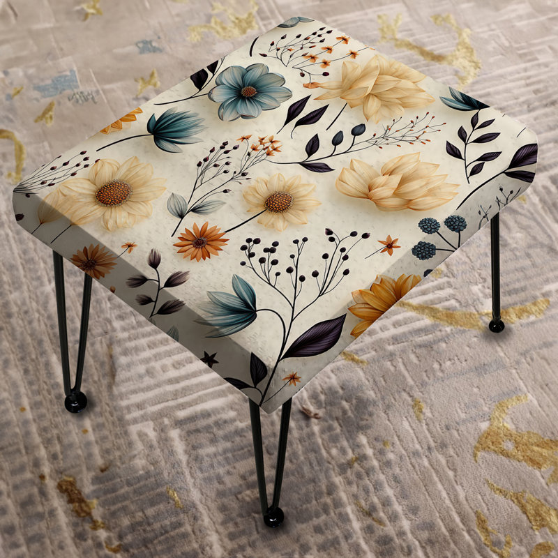 Motif Botanical Nomad Boho - Repose-pieds rectangulaire Boho
