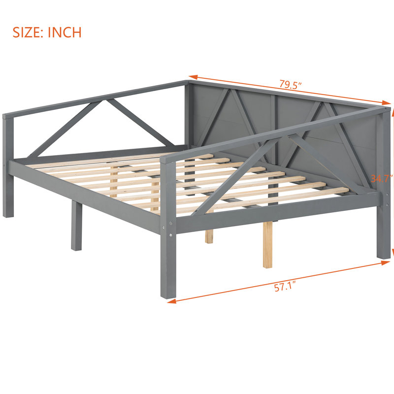 Gray Full Size Daybed Featuring Simple And Clean Design, Suitable For Different Living Spaces, Solid Support Storage Feature With Elegant Style, Can Be A In Bedroom, Build Under - Bed Space
