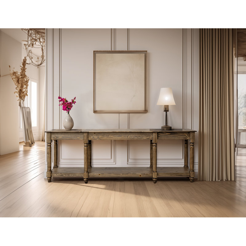 Adomas 94.5'' Solid Wood Console Table