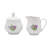 Nila Sugar and Creamer Set – Porcelain, White Embossed Finish