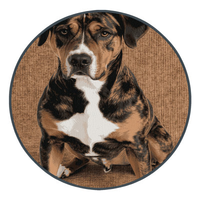 Washable Treeing Tennessee Brindle Dogs Area Rug