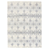 White Modern Wool Rug - 9'1" x 12'4"