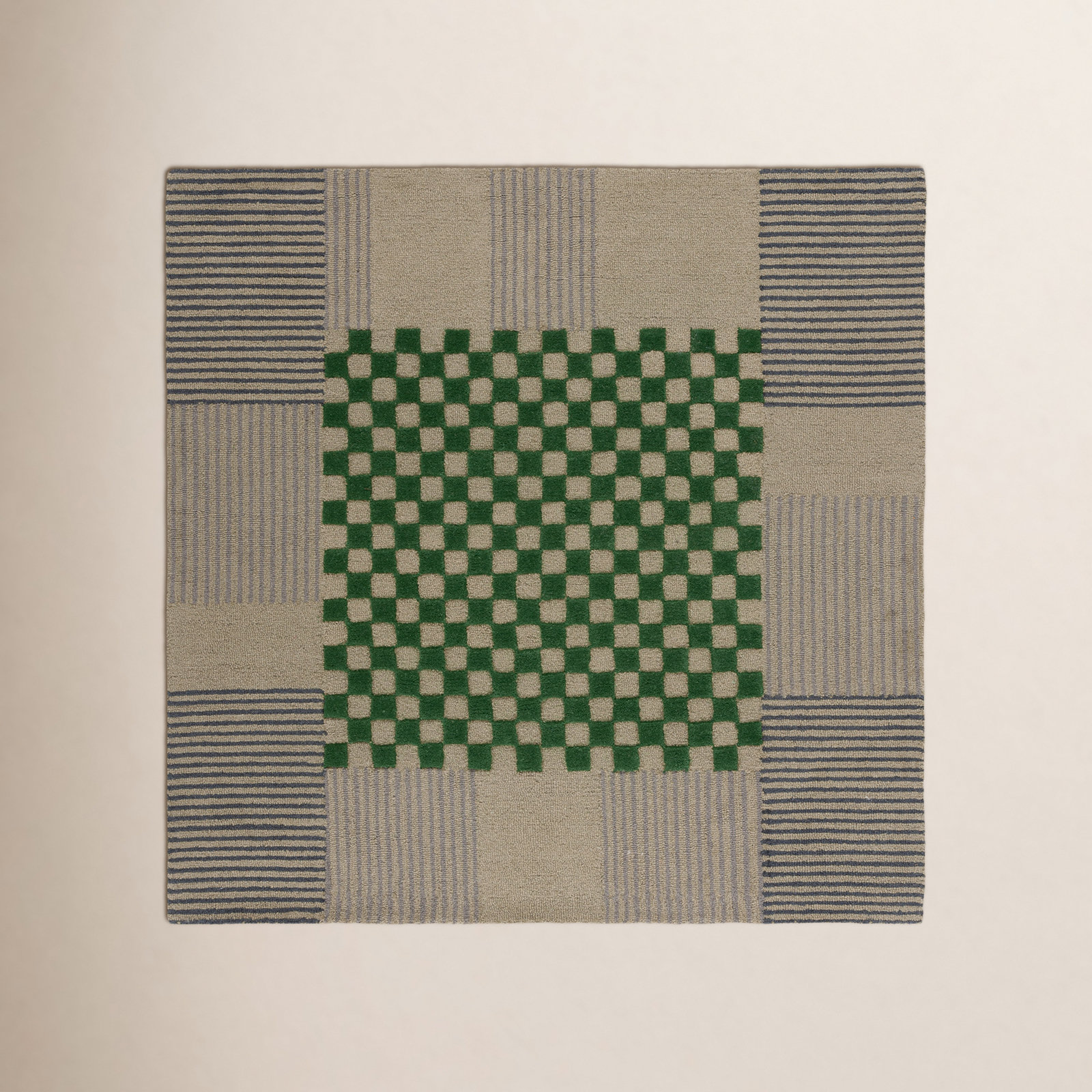 Elvi Springlake Hand-Tufted Geometric Rug, Square 6'