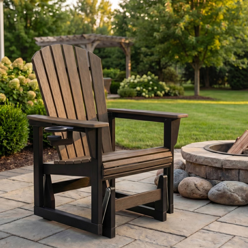 Fauteuil Adirondack, noir, Noir / gris côtier