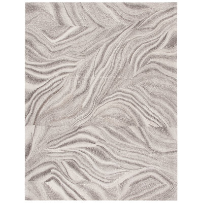 Tapis abstrait en laine et coton touffeté à la main Albria