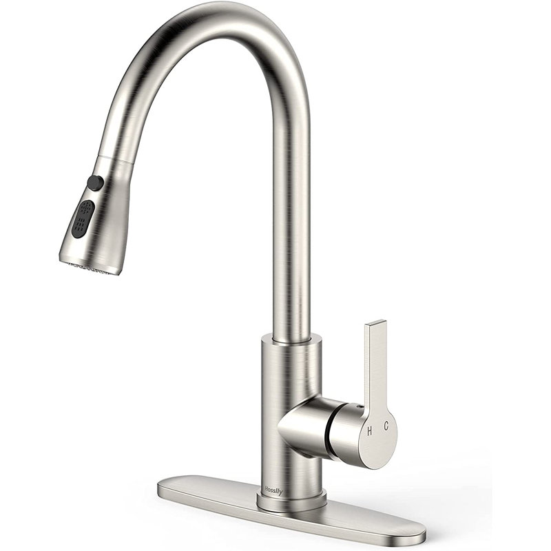 Yiimo Pull Out Kitchen Faucet, Matte Black
