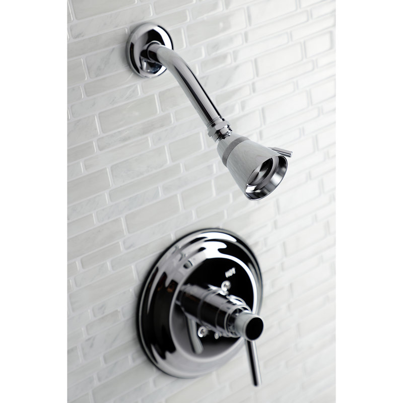 Robinet de douche à pression équilibrée à poignée simple Kingston, garniture seulement, Chrome poli
