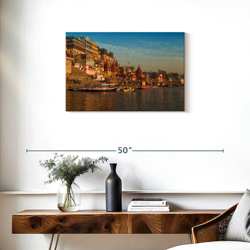 Kavia River Ganges à Varanasi, H 20 po x l 30 po