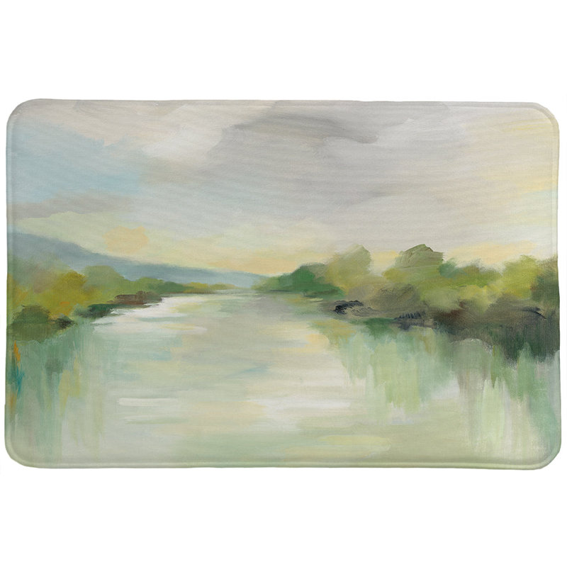 Tapis en mousse à mémoire de forme Cumhur April River par Laural Home
