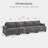 Anureet 4-Seater Modular Sofa Couch Upholstered Small Sectional Sofa-81152528