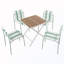 Ensemble repas d'extérieur avec table carrée et 4 chaises