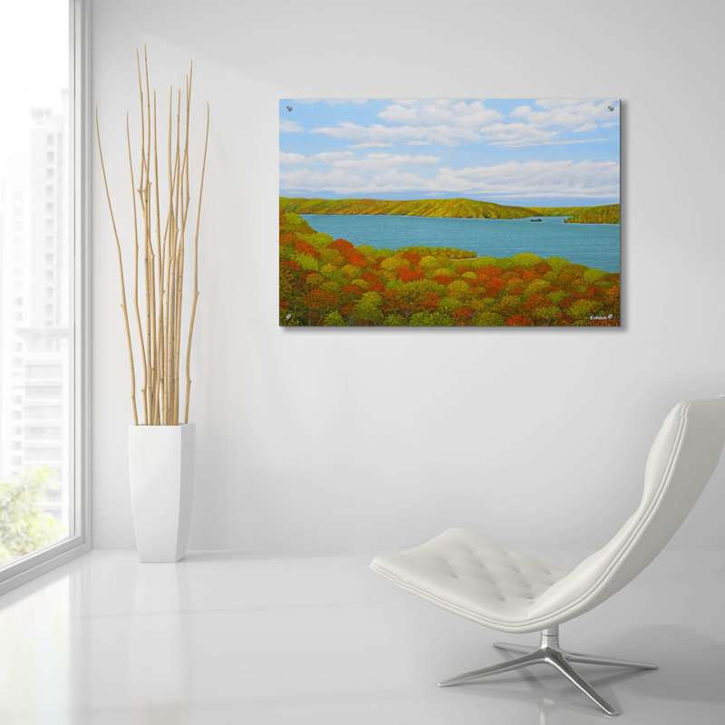  «Autumn At Sir Sams» par Kenneth M Kirsch, art mural en verre acrylique, 36 po x 24 po, H 24 po x l 36 po