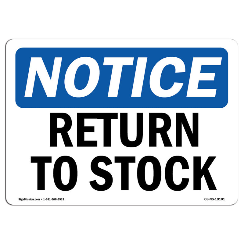 Panneau de retour au stock
