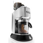 De'Longhi Dedica Conical Burr Grinder with Portafilter Attachment, 6.9 x 11.2 x 18.1 inches, Silver