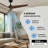 52-inch Ceiling Fan with High Airflow for Large Rooms Dark Walnut-1982672248