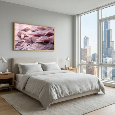Ensemble de 1 tableau sur toile à pétales roses