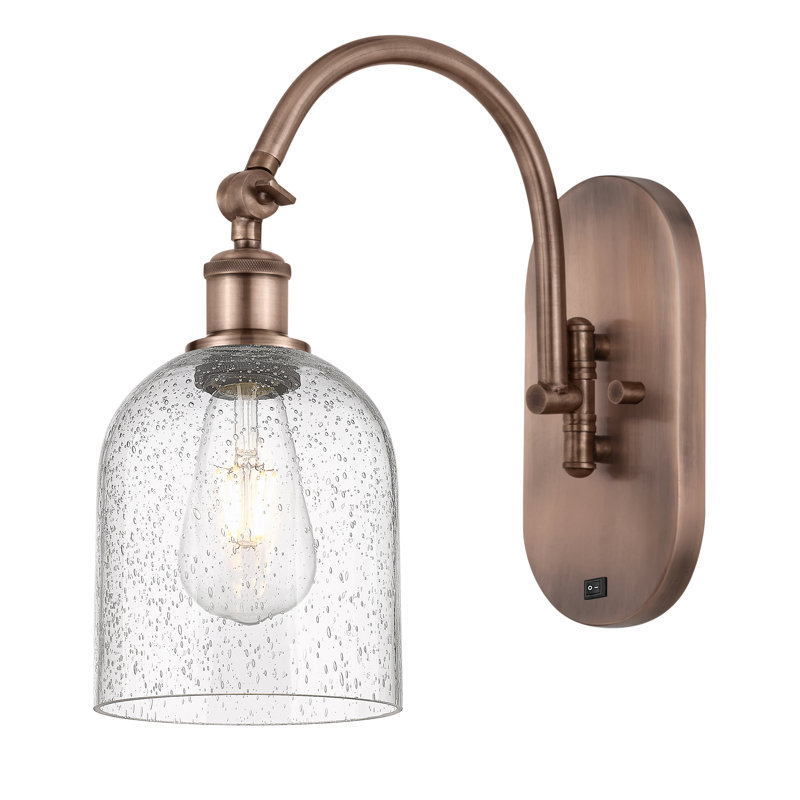 Odaniel Steel Armed Sconce, Seedy, Antique Copper