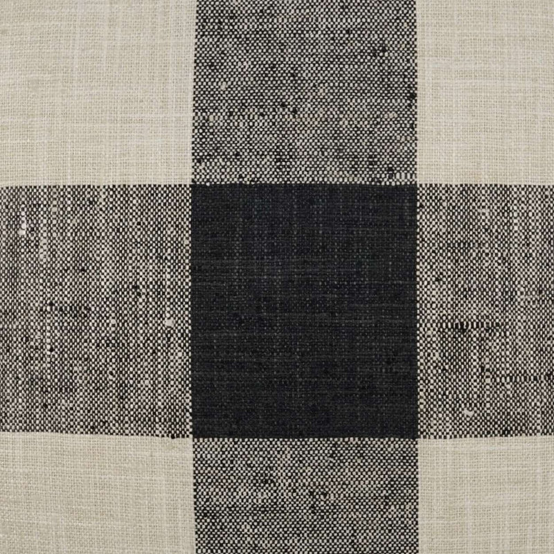 Check Please Pillow Cover & Insert, Square 22", Charcoal