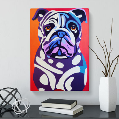 British Bulldog Abstract Vol.2 - Wrapped Canvas