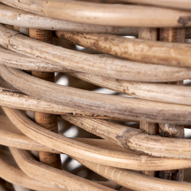 Hand Woven Wicker Laundry Hamper with Handles