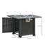 Square Steel Propane Fire Pit Table with Hidden Fuel Tank