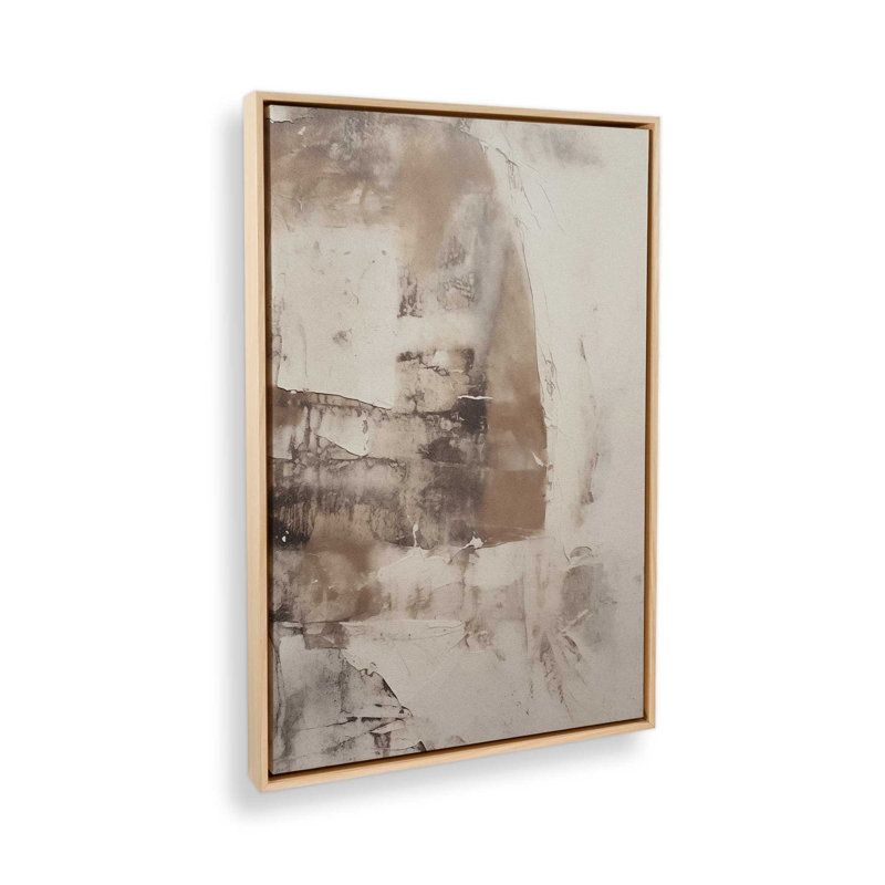 Mocha Musings I Canvas Print, 36.75" H x 24.75" W x 1.75" D, American Maple Floater Framed