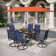 Sutiya 6 - Person Metal Patio Dining Set with Rectangular Table