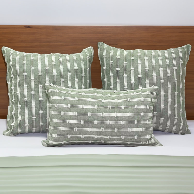 Ensemble de 2 coussins Gardenia, Carré, H 18 po x l 18 po, Vert sauge