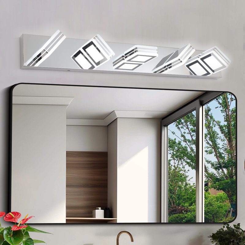 Luminaire de salle de bain Led, 5, Chrome chrome