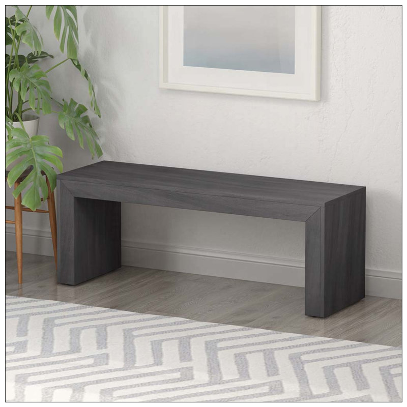 Banc de salle à manger en bois, 48inch, Black