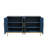 Edgar Teal Sideboard, 6 Shelf & Gold Metal Frame