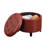 Amable 19.75" W Leather Round Storage Ottoman-15865984