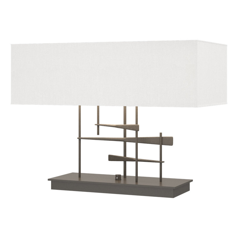 Cavaletti 15.3" Table Lamp, Dark Smoke, Natural Anna
