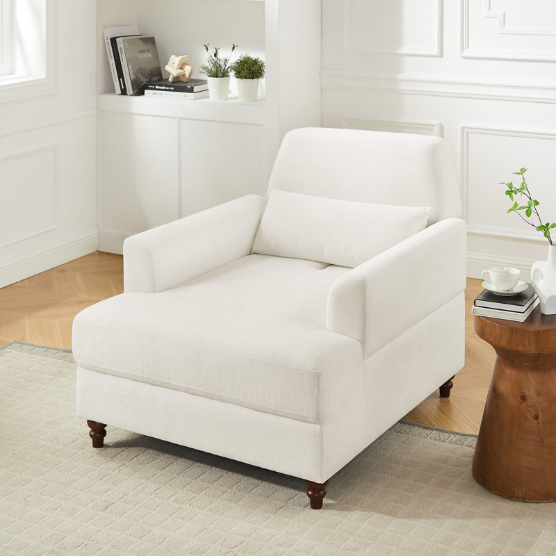 Chaise longue d'intérieur Grasen, Blanc