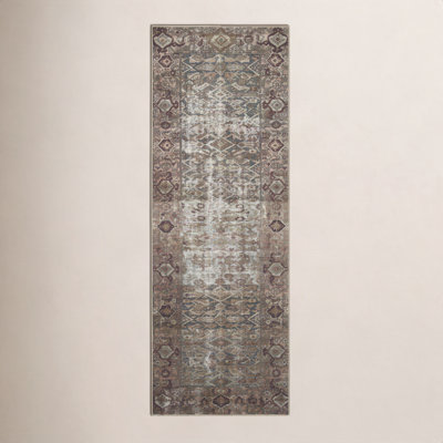 Amber Lewis x Loloi Georgie Moss Salmon Oriental Rug