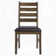 Chaise rembourrée en bois et similicuir