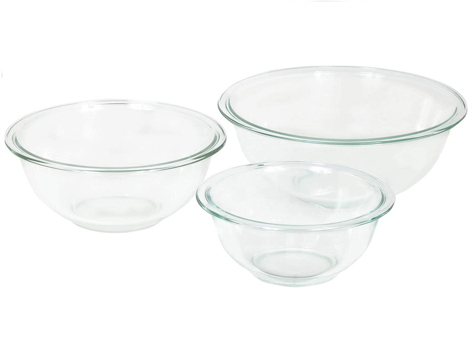Prep & Savour 3 Piece Glass Mixing Bowl Set