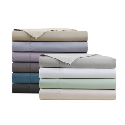Ensemble de draps rafraîchissants 4 pièces Cal King - Mélange de coton 600 fils avec poches profondes, noir